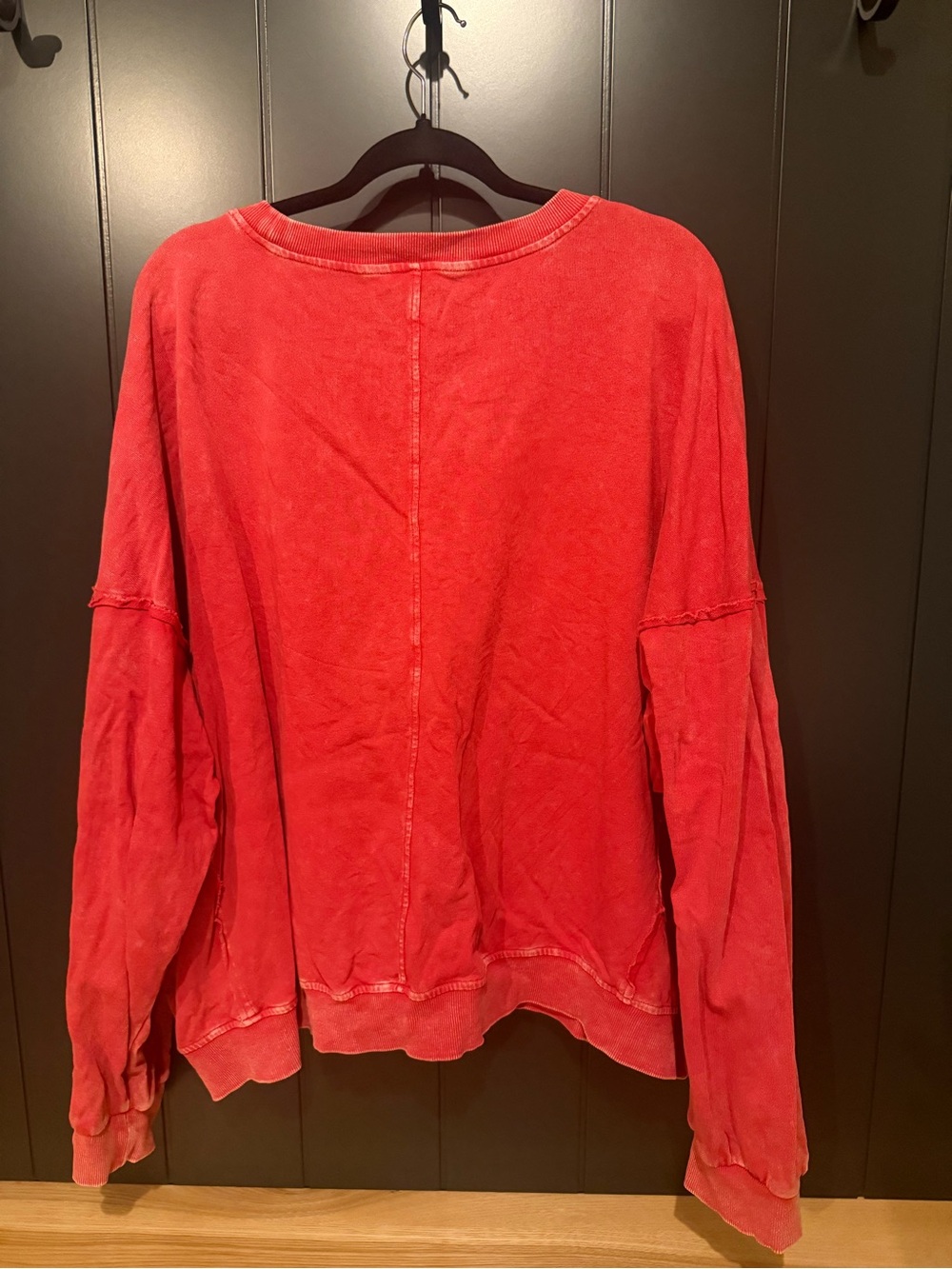 🌺 Easel Red Acid Washed Flower Oversized Sweatshirt 🌺 Boho Chic - Picture 8 of 8